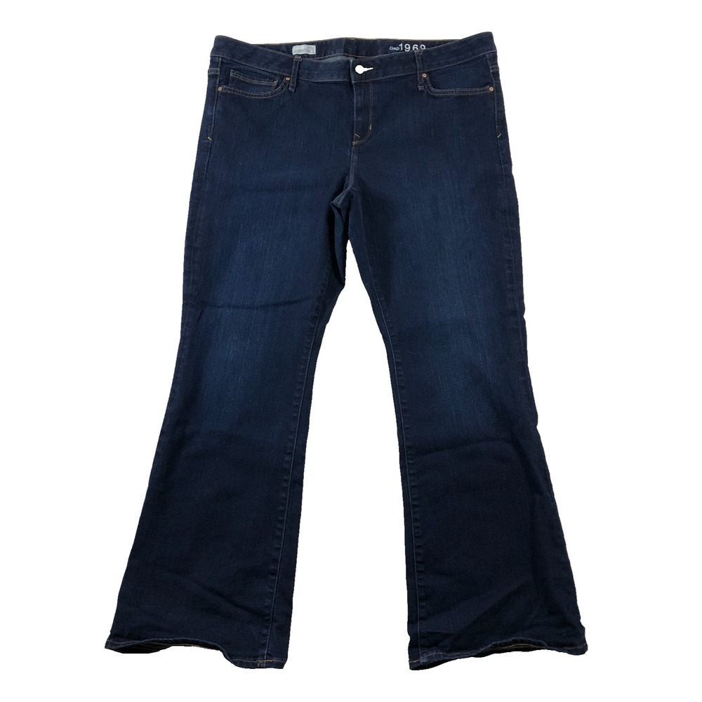 Gap Jeans Women's Size 35R Denim Blue Dark Wash Perfect Boot Bootcut (41x31)